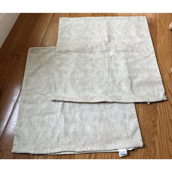 Pottery Barn Serafina Floral Standard Pillow Sham Set 2 Heavy Twill Linen 20x26" - Picture 12 of 14